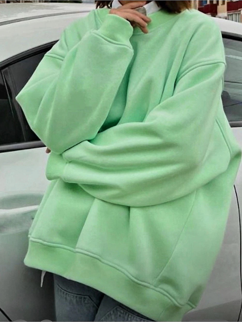 Oversized Green Sweatshirt